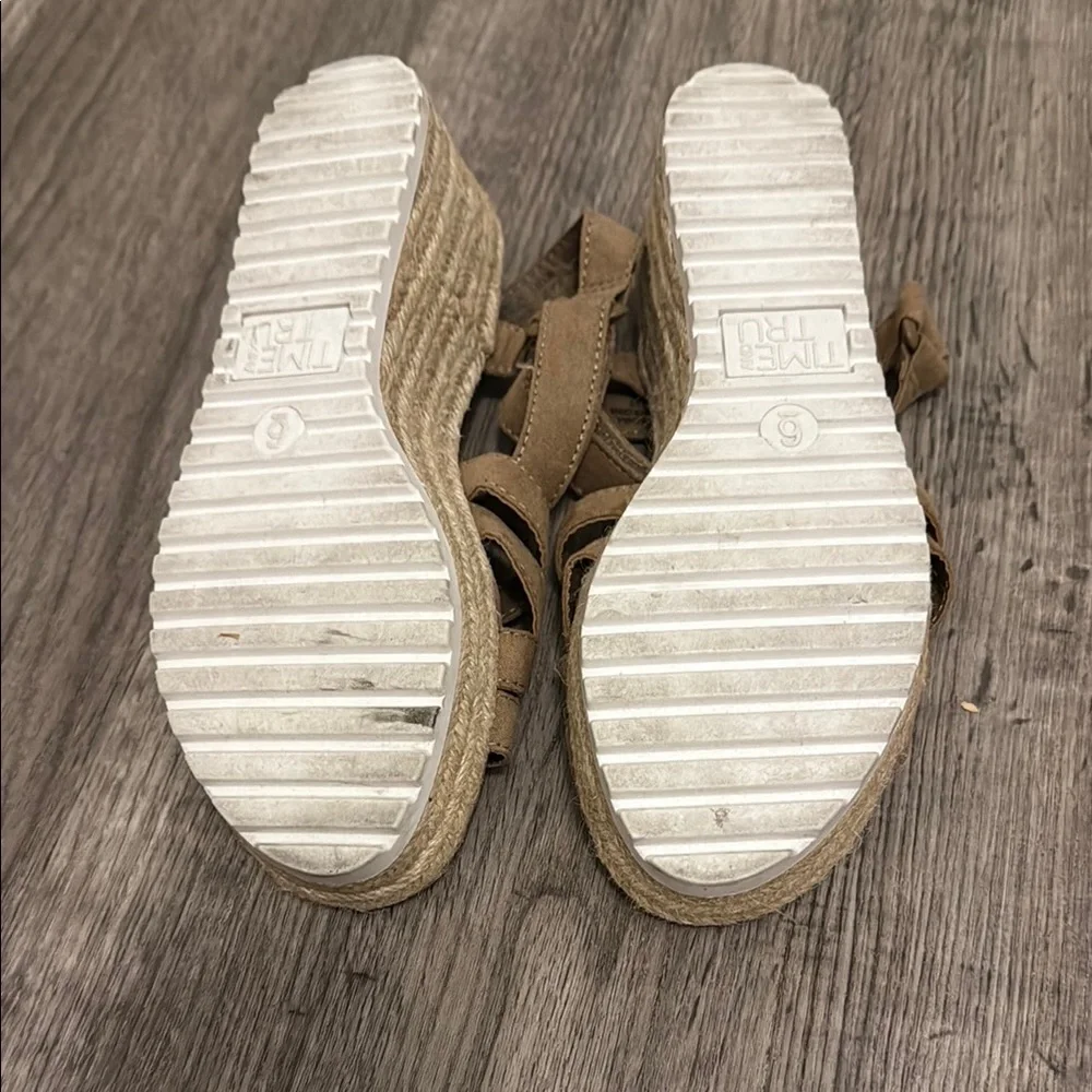Time and Tru Tan Espadrilles with Adjustable Ankle Strap